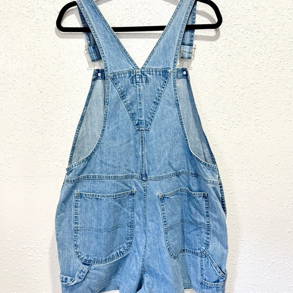 Cherokee Light Blue Denim Overalls with Floral Embroidery XL - Picture 7 of 7